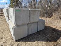 (5) 30X30 X 60 Inch Concrete Barrier Blocks