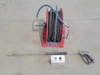 Qty of Hose, Cox Reels Hose Reel, Pressure Washer Wand and Control Box