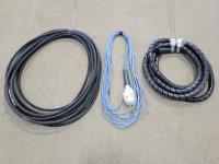 100 Ft of 3/8 Inch Pressure Washer Hose, Trouble Light and 8 Ft Wire Wrap