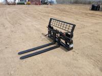 2024 Mower King SA-AD 48 Inch Hydraulic Adjustable Pallet Forks - Skid Steer Attachment