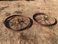 (2) 48 Inch Metal Wheels