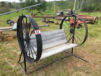    Wagon Wheel Swing Bench