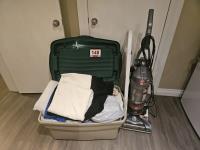 Hoover Vacuum and Step Ladder and Misc Bedding