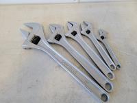 Gray Tools (5) Crescent Wrenches
