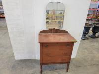 Three Drawer Dressing Table with Mirror