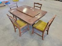 Vintage Dining Table and (4) Chairs