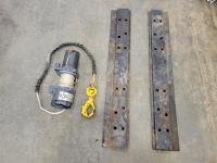 Set of Fifth Wheel Rails and Warn 1000 lb Winch (Untested)