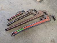 (4) Pipe Wrenches