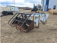 Boss Front End Tractor Loader with 84 Inch Grapple Bucket