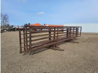 (4) 24 Ft Free Standing Panels and (1) Panel with Double Gate