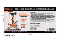TMG Industrial TMG-AJT11 1100-lb Two-Stage Telescopic Transmission Jack