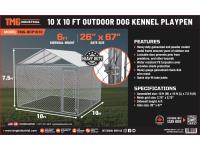 TMG Industrial TMG-DCP1010 10 Ft X 10 Ft Outdoor Dog Kennel Run