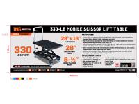 TMG Industrial TMG-ALS01 330 lb Mobile Scissor Lift Table
