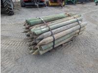 (72) 4-5 Inch X 6 Ft Treated Fence Post