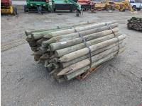 (69) 4-5 Inch X 7 Ft Treated Fence Post