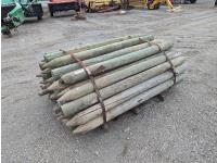 (64) 4-5 Inch X 6 Ft Treated Fence Post