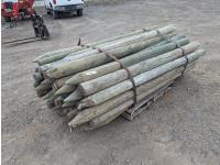 (64) 4-5 Inch X 7 Ft Treated Fence Post