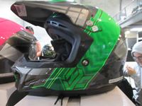    HJC Cross Up MC2 Green & Black Helmet (XXL)