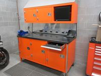    Custom Built Orange Cabinet Mechanic ft s Work Bench