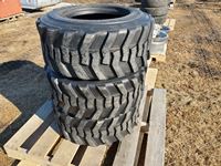 (3) 12-16.5 Skid Steer Tires