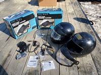 (2) Snowmobile Helmets, (2) Snowmobile Covers & Misc Parts 