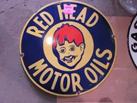    Red Head Motor Oil Sign (Replica)