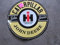    Caterpillar, International Harvester & John Deere Sales & Service Sign (Replica)
