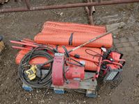    Pallet of Aeration Fan, Mesh Fence, Weed Eater, Small Light Tower