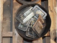    (3) Misc. Tool Box Latches, Belts, Dodge Extension Mirrors