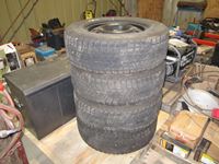    (4) Bridgestone Blizzak Winter Tires On Rims