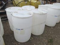    (4) White Poly 205L Barrels