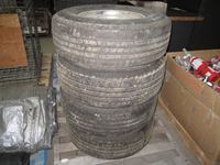    (4) Michelin 245/75R16 Tires on Chevy Rims