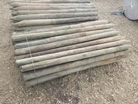   Bundle of (50) 3 1/2" x 6 ft Used Fence Posts