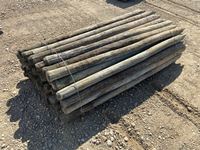    Bundle of (50) 3 to 4" x 6 ft Used Fence Posts
