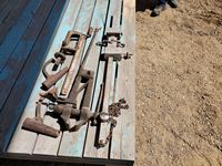    Old Beam Scale, Old Post Vise, (2) Cant Hook Ends & Old Regina Made Colonial Drill