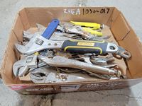    Assortment of Vise Grips, Crescent Wrenches, Pliers