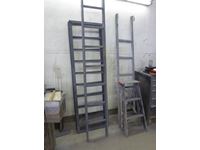    (2) Ladders, Step Ladder & Expanding Wood Platform