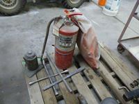    Bottle Jack, Wheel Wrench & Fire Extinguisher