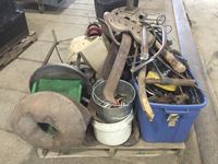    Assorted Antique Farm Items & Tractor Seats