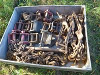    Box of Chains, Load Binders and Cargo Winches