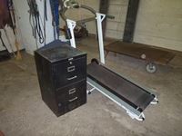    Manual Treadmill & Two Drawer Filing Cabinet