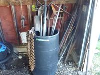    Barrel of Yard Tools