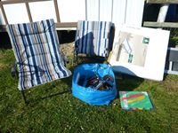    Folding Chairs, Cot & Camping Utensils