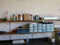    Shop Fluids & Parts Cabinets with Contents