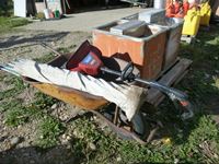    Wheelbarrow, Toro Power Shovel & Bag of Tent Poles