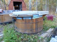    Antique Wooden Hot Tub