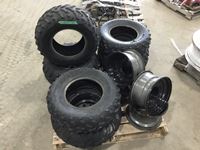   (6) ATV Tires and (4) Rims