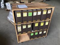    Rolling Cabinet with 24 Piece Mitchell Automotive Manual Set