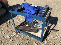   Shop Cart with Chains, Coveralls, Pipe Holders