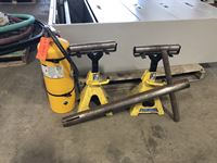    (2) 6 Ton Jack Stands, Post Pounder and Fire Extinguisher